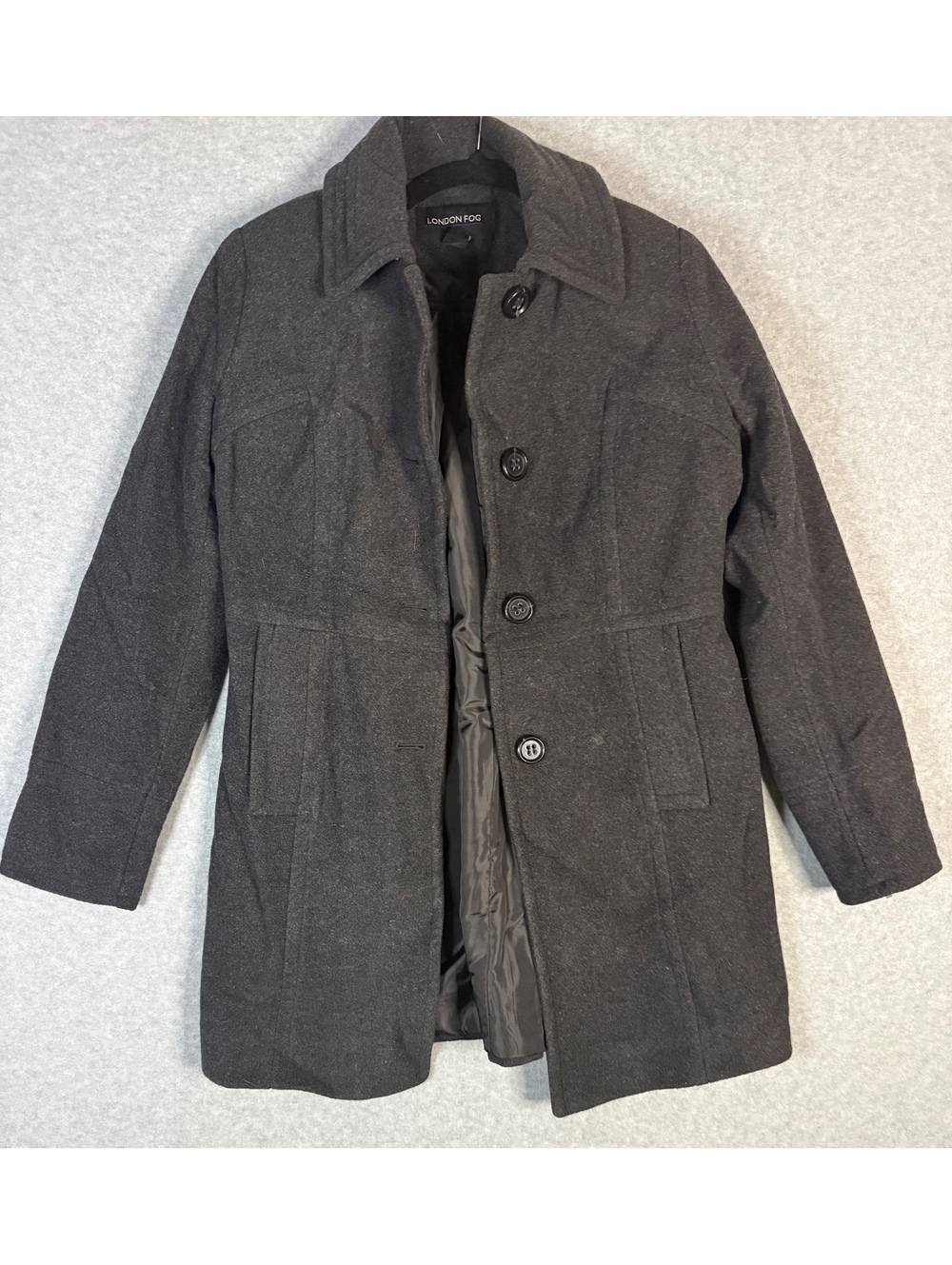 London Fog Wool Blend Peacoat Size Small